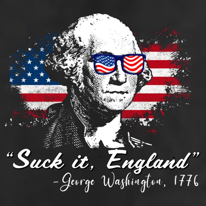 Suck It Funny England 4th Of July George Washington Funny Golf Towel