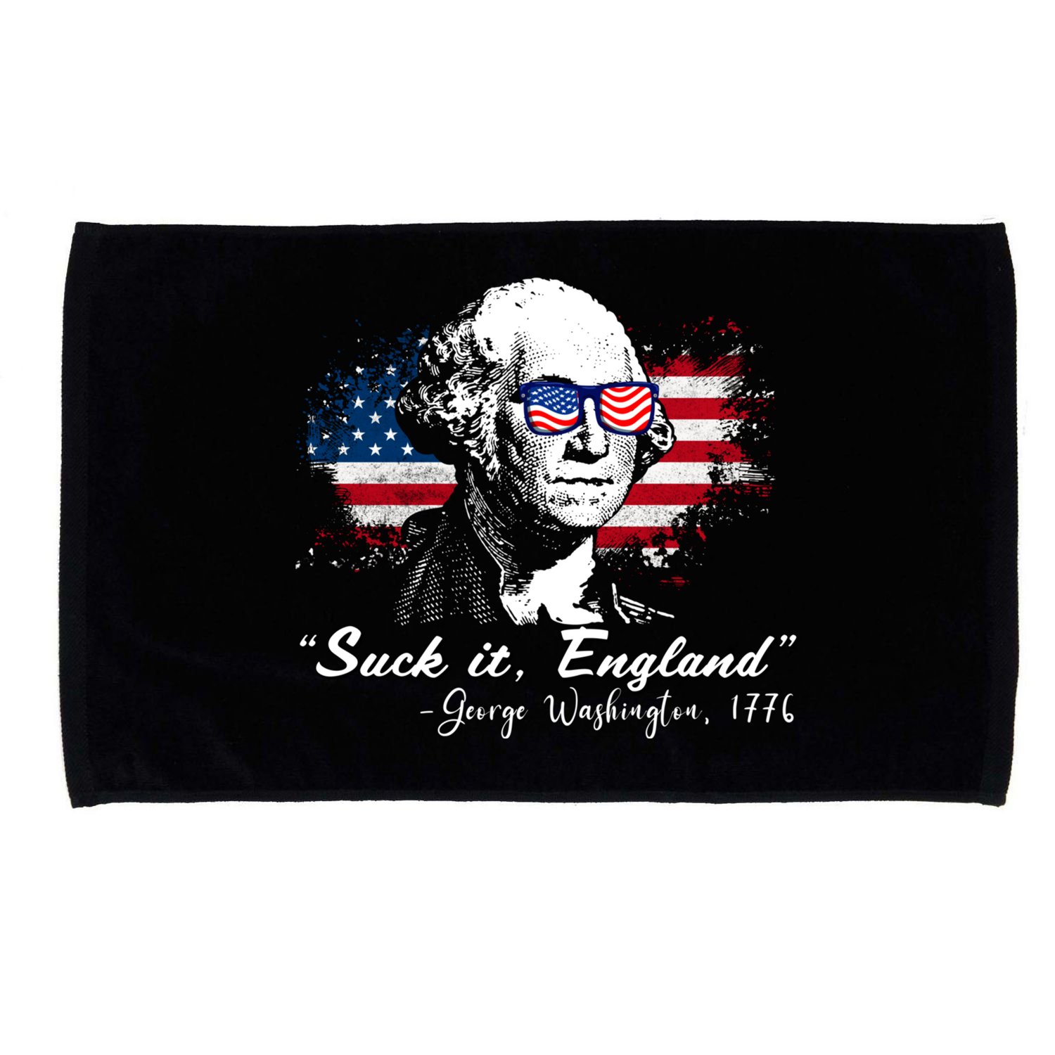 Suck It Funny England 4th Of July George Washington Funny Microfiber Hand Towel