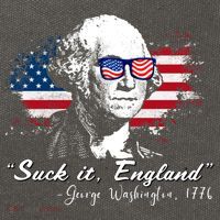 Suck It Funny England 4th Of July George Washington Funny Cotton Canvas Backpack