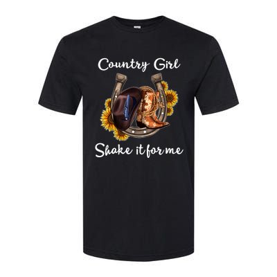 Shakes It For Me Country Music Cowgirl Boots Sunflower Softstyle CVC T-Shirt