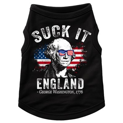 Suck It Funny England 4th Of July George Washington Funny Doggie Tank