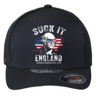 Suck It Funny England 4th Of July George Washington Funny Flexfit Unipanel Trucker Cap