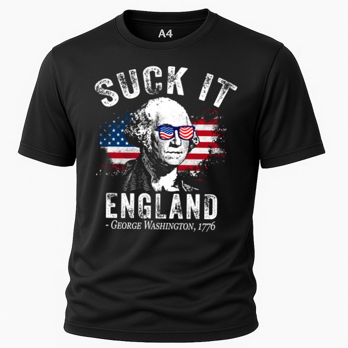 Suck It Funny England 4th Of July George Washington Funny Cooling Performance Crew T-Shirt