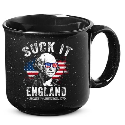 Suck It Funny England 4th Of July George Washington Funny 15oz Campfire Ceramic Mug