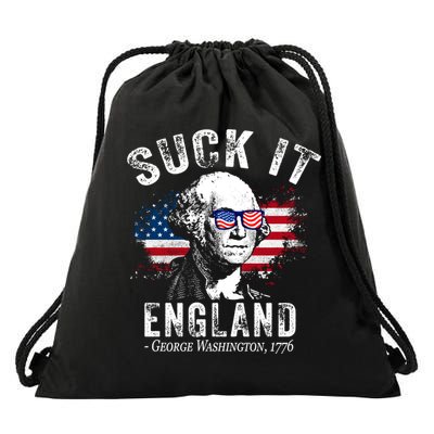Suck It Funny England 4th Of July George Washington Funny Drawstring Bag