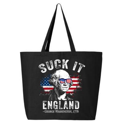 Suck It Funny England 4th Of July George Washington Funny 25L Jumbo Tote