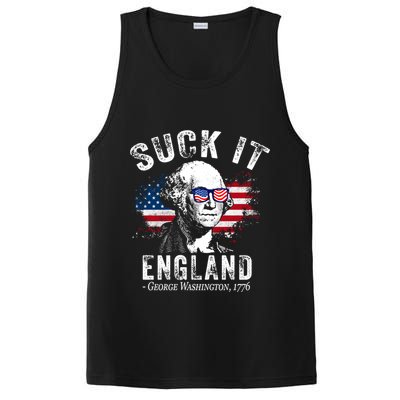 Suck It Funny England 4th Of July George Washington Funny PosiCharge Competitor Tank