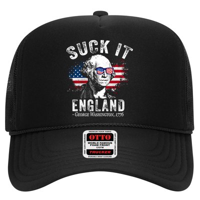 Suck It Funny England 4th Of July George Washington Funny Trucker Hat