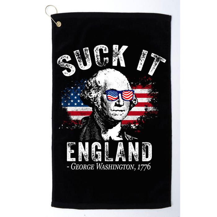 Suck It Funny England 4th Of July George Washington Funny Golf Towel
