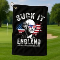 Suck It Funny England 4th Of July George Washington Funny Golf Towel