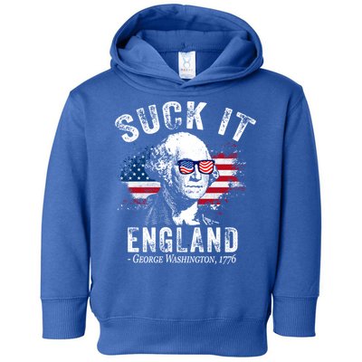 Suck It Funny England 4th Of July George Washington Funny Toddler Hoodie