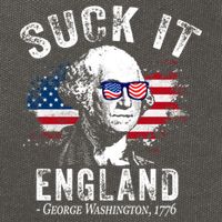 Suck It Funny England 4th Of July George Washington Funny Cotton Canvas Backpack