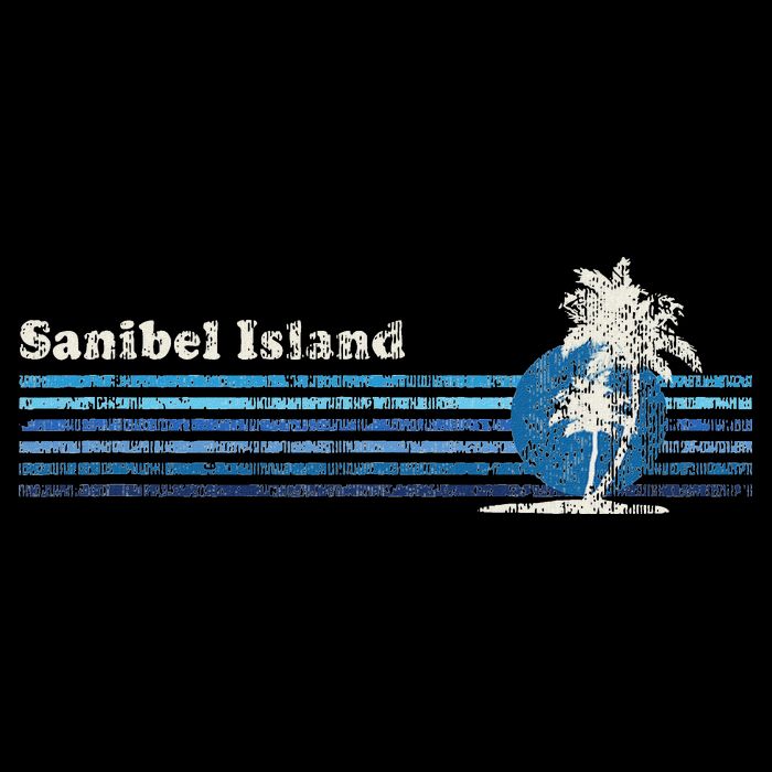 Sanibel Island Fl Vintage 80s Palm Trees Sunset T-Shirt