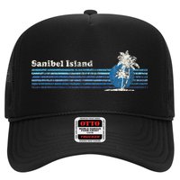 Sanibel Island Fl Vintage 80s Palm Trees Sunset Hat