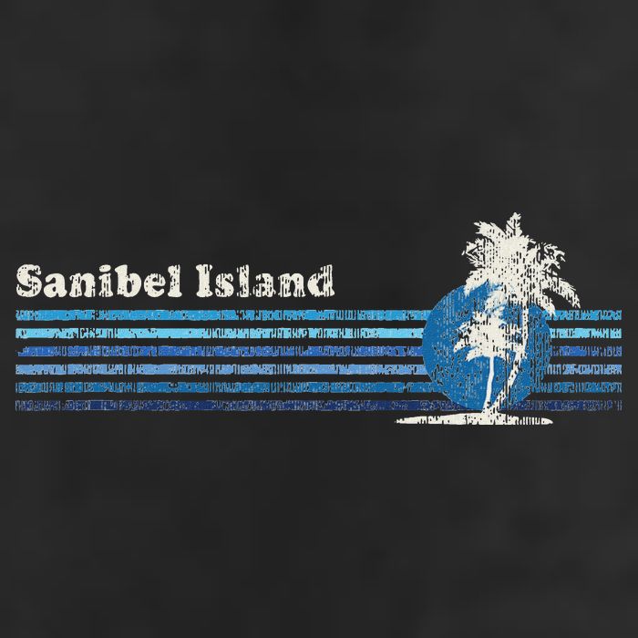 Sanibel Island Fl Vintage 80s Palm Trees Sunset Hat