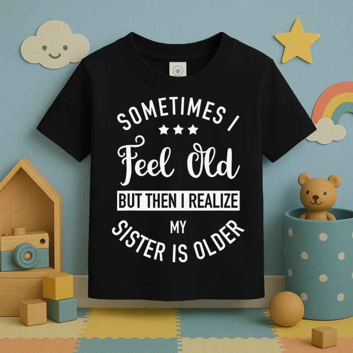 Sometimes I Feel Old but Then I Realize My Sister Is Older Toddler T-Shirt