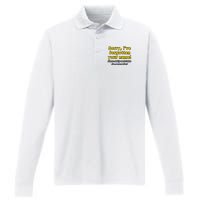 Sorry IVe Forgotten Your Name Performance Long Sleeve Polo