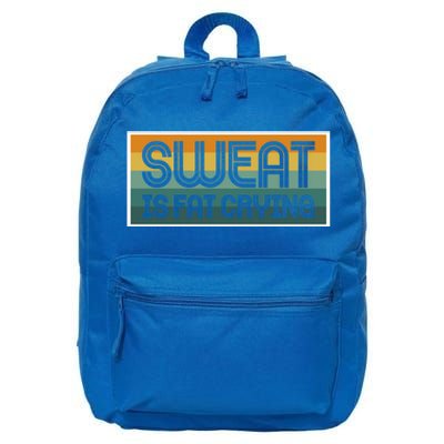 Sweat Is Fat Crying Rowers Funny Gift 16 in Basic Backpack