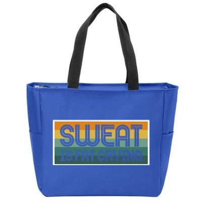 Sweat Is Fat Crying Rowers Funny Gift Zip Tote Bag