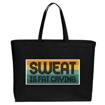 Sweat Is Fat Crying Rowers Funny Gift Cotton Canvas Jumbo Tote