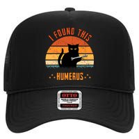 Scary I Found This Humerus Cat Black Humorous High Crown Mesh Back Trucker Hat