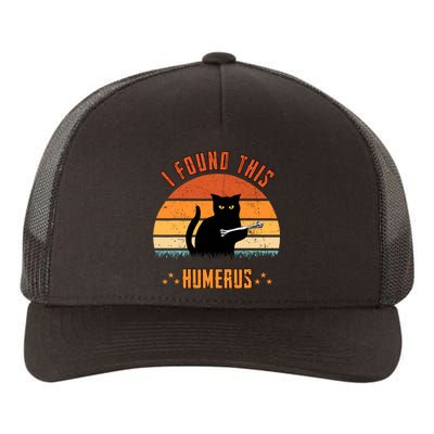 Scary I Found This Humerus Cat Black Humorous Yupoong Adult 5-Panel Trucker Hat