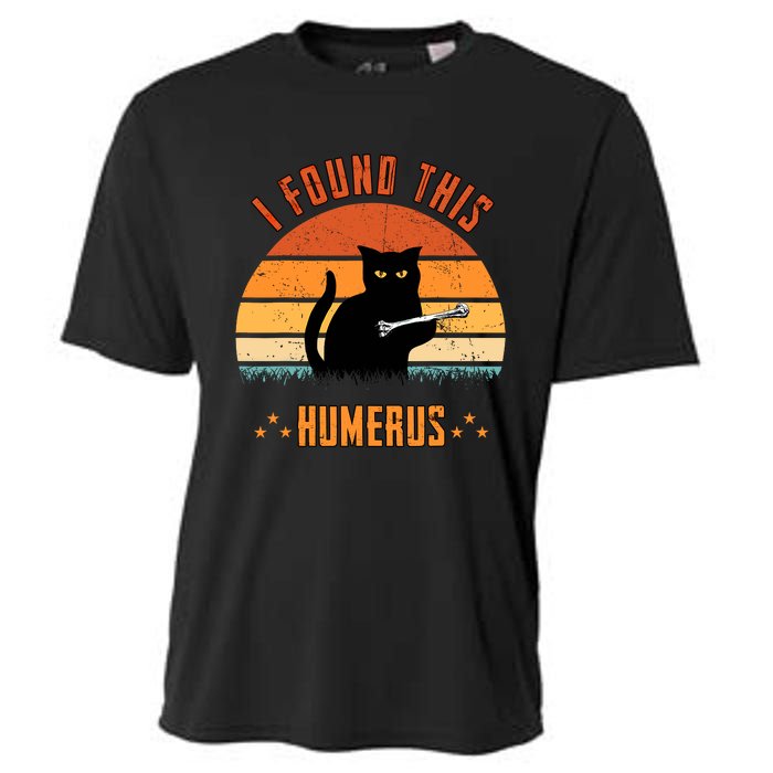 Scary I Found This Humerus Cat Black Humorous Cooling Performance Crew T-Shirt