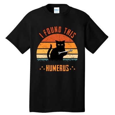 Scary I Found This Humerus Cat Black Humorous Tall T-Shirt