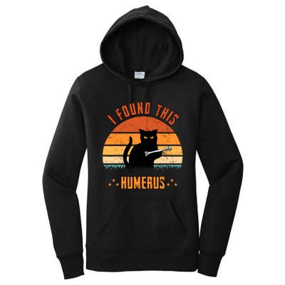 Scary I Found This Humerus Cat Black Humorous Women's Pullover Hoodie