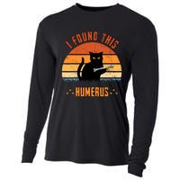 Scary I Found This Humerus Cat Black Humorous Cooling Performance Long Sleeve Crew