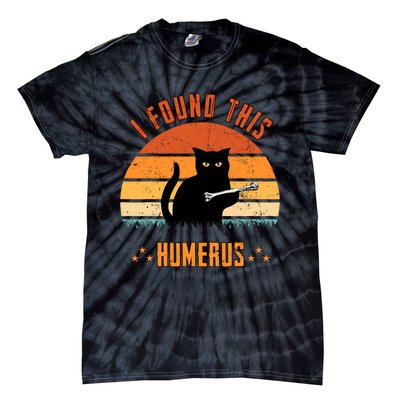 Scary I Found This Humerus Cat Black Humorous Tie-Dye T-Shirt