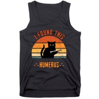 Scary I Found This Humerus Cat Black Humorous Tank Top