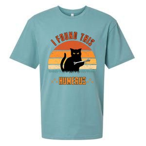 Scary I Found This Humerus Cat Black Humorous Sueded Cloud Jersey T-Shirt