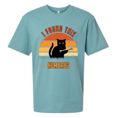 Scary I Found This Humerus Cat Black Humorous Sueded Cloud Jersey T-Shirt