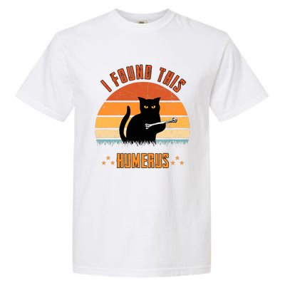 Scary I Found This Humerus Cat Black Humorous Garment-Dyed Heavyweight T-Shirt