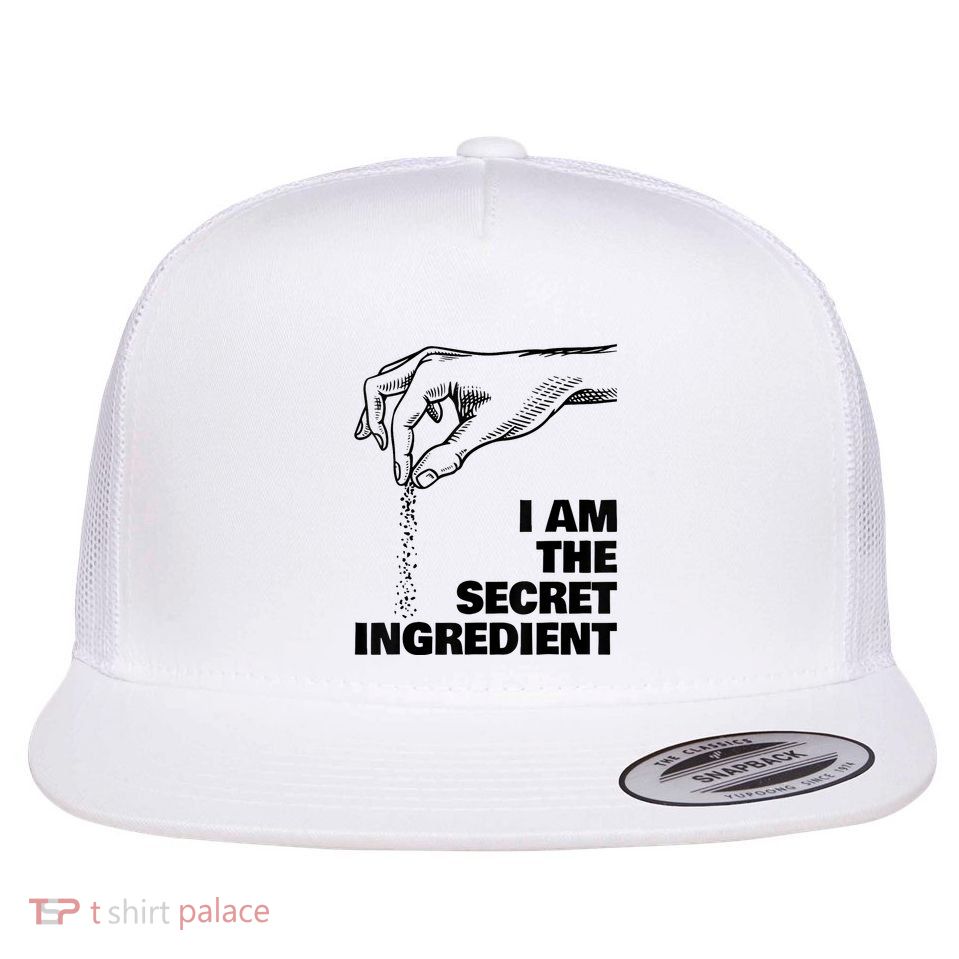 Secret Ingredient Funny Cooking Cook Chef Flat Bill Trucker Hat
