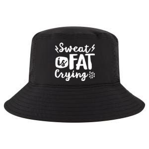 Sweat Is Fat Crying Fun Doodle Funny Workout Saying Cry Gift Cool Comfort Performance Bucket Hat