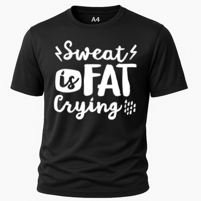 Sweat Is Fat Crying Fun Doodle Funny Workout Saying Cry Gift Performance Shirt