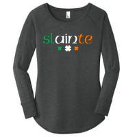 Slainte Irish Flag Happy St. PatrickS Day Lucky Shamrock Women's Perfect Tri Tunic Long Sleeve Shirt