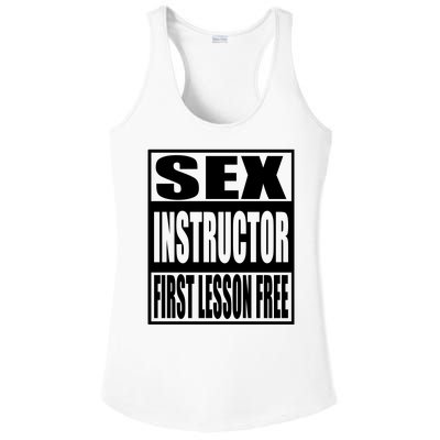 Sex Instructor, First Lesson Free Ladies PosiCharge Competitor Racerback Tank