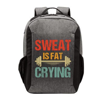 Sweat Is Fat Crying Retro Vintage Workout Gym Fitness Gift Vector Backpack