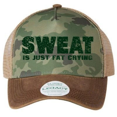 Sweat Is Fat Crying Gift Legacy Tie Dye Trucker Hat