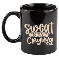 Sweat Is Fat Crying Gift 11oz C Handle Ceramic Mug