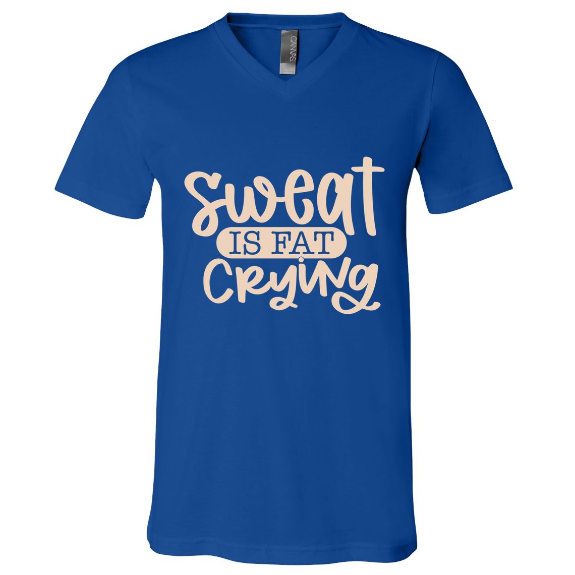 Sweat Is Fat Crying Gift V-Neck T-Shirt