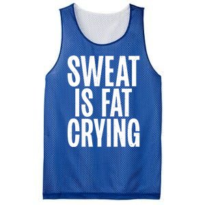 Sweat Is Fat Crying Funny Fat Funny Gift Mesh Reversible Basketball Jersey Tank