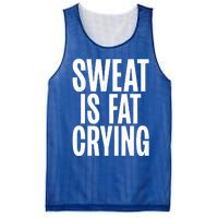 Sweat Is Fat Crying Funny Fat Funny Gift Mesh Reversible Basketball Jersey Tank