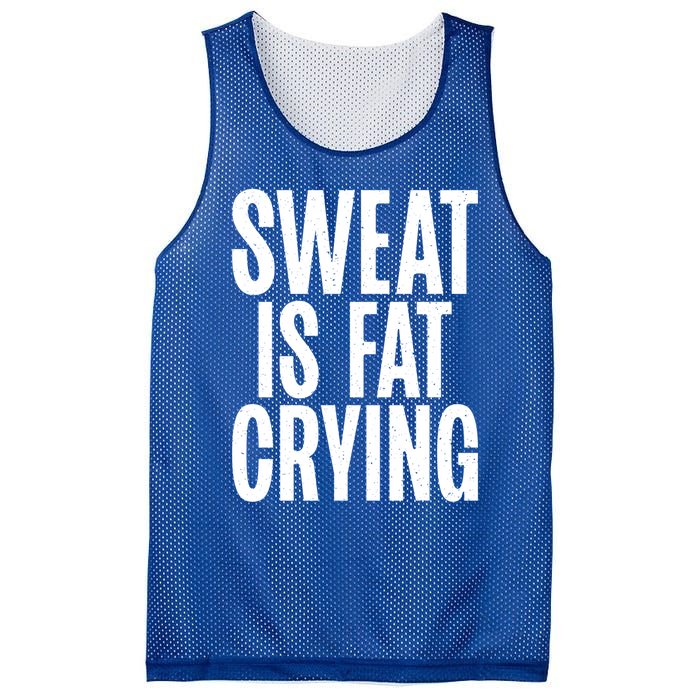 Sweat Is Fat Crying Funny Fat Funny Gift Mesh Reversible Basketball Jersey Tank