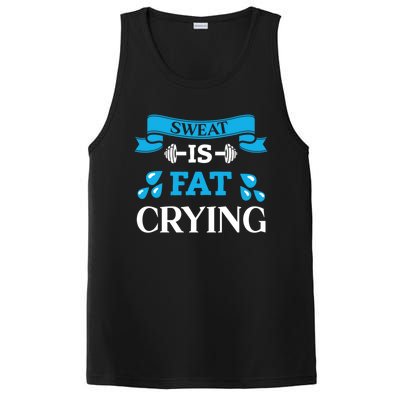 Sweat Is Fat Crying Workout Gym Fitness Gift PosiCharge Competitor Tank