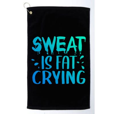 Sweat Is Fat Crying Funny Gym Work Out Gift Golf Towel