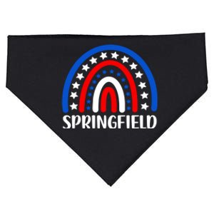 Springfield Illinois Funny Gift I Love Springfield Usa Gift USA-Made Doggie Bandana